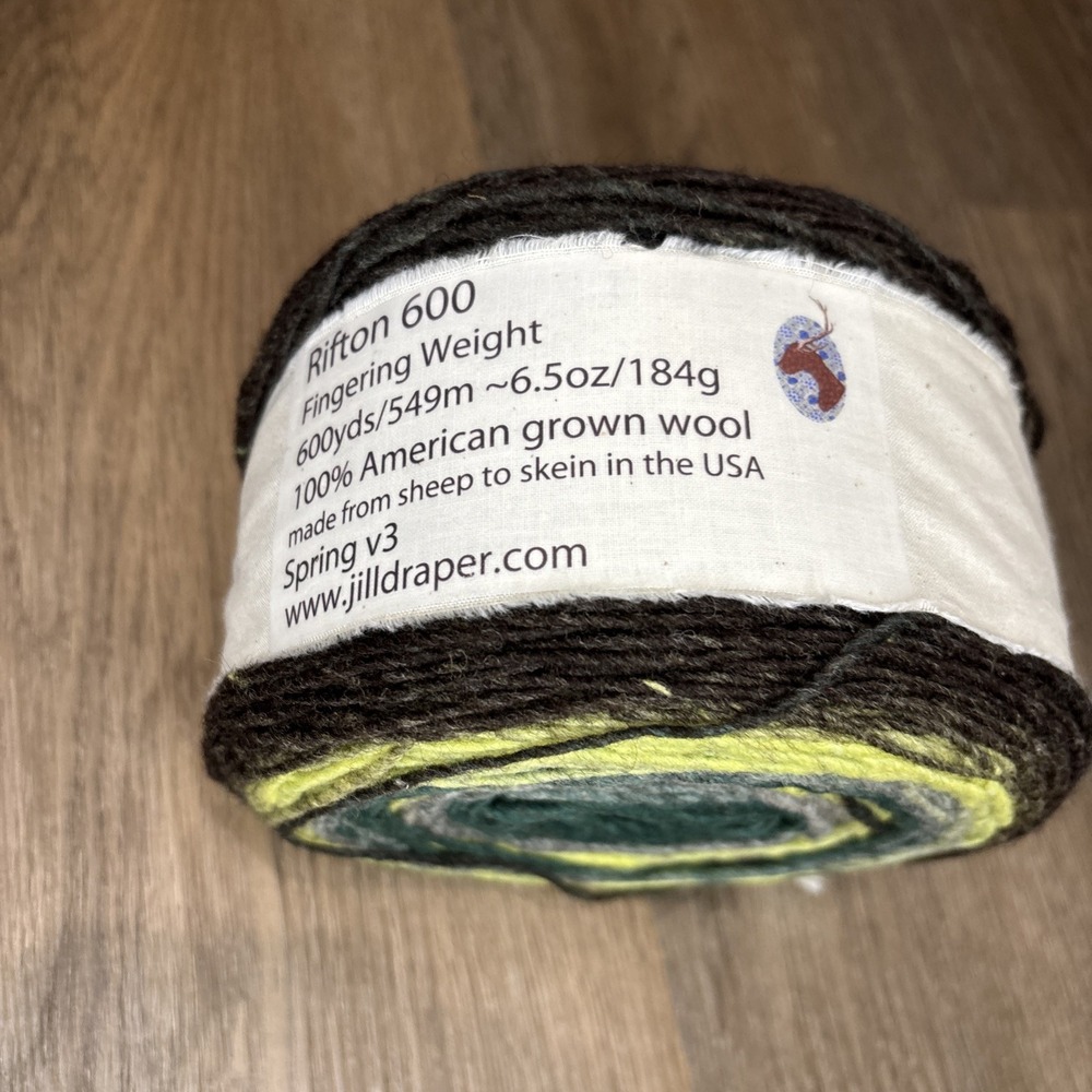 Jill Draper Makes Stuff Rifton 600 Spring V3 Fingering Weight American Wool 600y - Picture 3 of 7